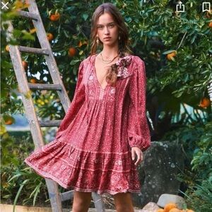 Arnhem Esmee Tunic Dress - Ruby - size AU 12